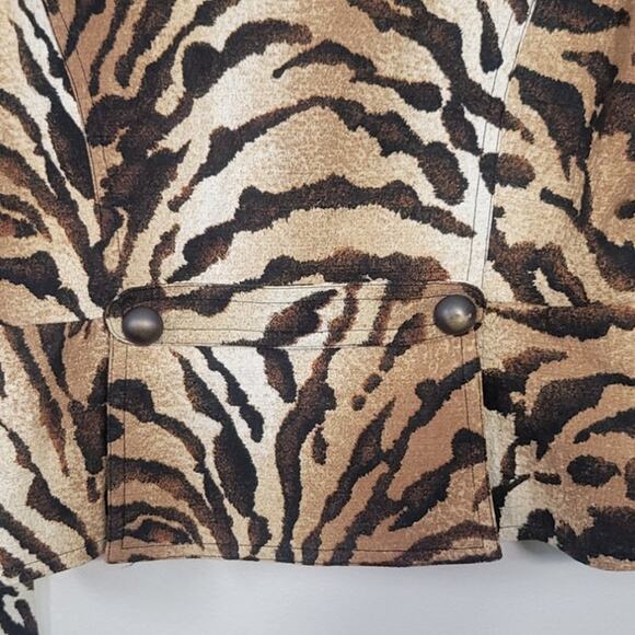 Anthracite Anthropologie Jacket Womens Size X-Large Cheetah Print 2 Button NWOT - Picture 8 of 11